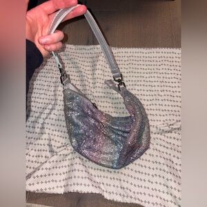 Urban Outfitters Rhinestone Mini Shoulder Bag Multicolor Sparkle Y2K
